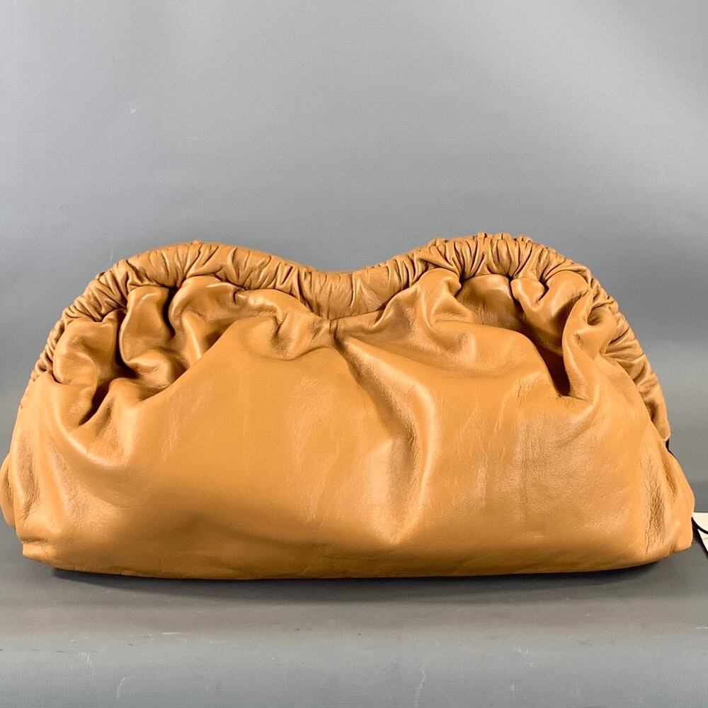 MANSUR GAVRIEL Tan Brown Wrinkled Leather Clutch Bags